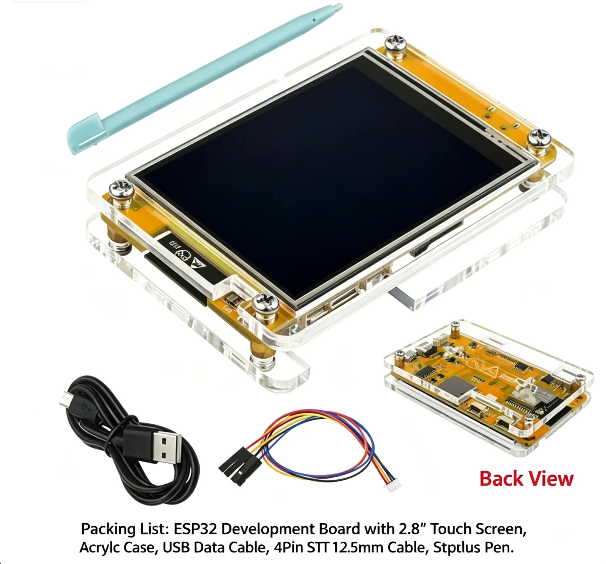 ESP32 Entwicklungsboard mit WLAN & Bluetooth, 2,8 Zoll 240x320 TFT Smart Display Modul, LVGL Touchscreen