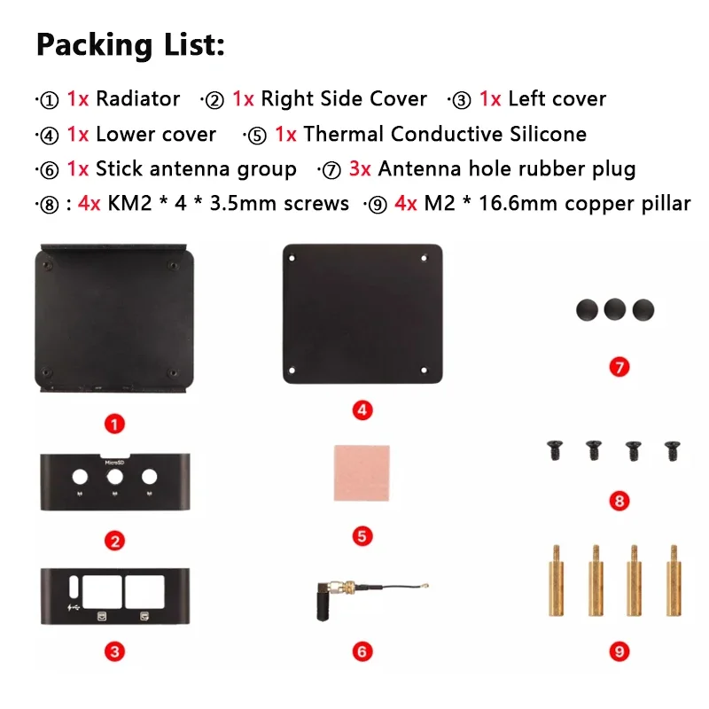 Radxa Vollmetallgehäuse für A5E CUBIE 7264 POE-fähiges Metallgehäuse