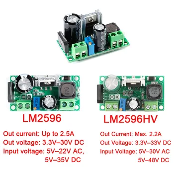 LM2596HV AC/DC zu DC Buck Step-Down-Wandler Stromversorgungsmodul LM2596 3V 3,3V 5V 6V 9V 12V 15V 24V AC