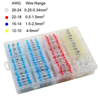 Wasserdichter Schrumpfschlauch mit Lötanschluss, Isolierte Elektrische Kabelverbinder, Lötverbinder-Set