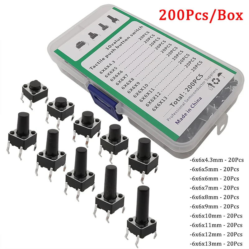 SMD Micro Tactile Push Button Switch Zubehör Kit Auto Fernbedienung – Bild 5
