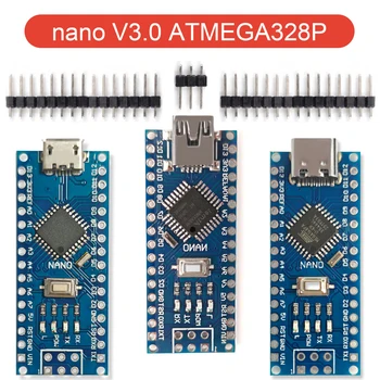 Arduino Nano V3.0 ATmega328P Entwicklungsboard Mikrocontroller-Modul Kompatibel mit Nano 3.0 PCB-Board
