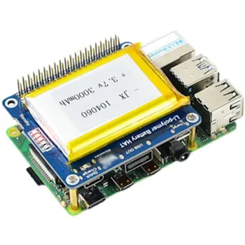 Raspberry Pi UPS Netzteil-HAT - 5V Lithium-Batterie-Erweiterungsplatine mit Ladefunktion für 4B/3B+