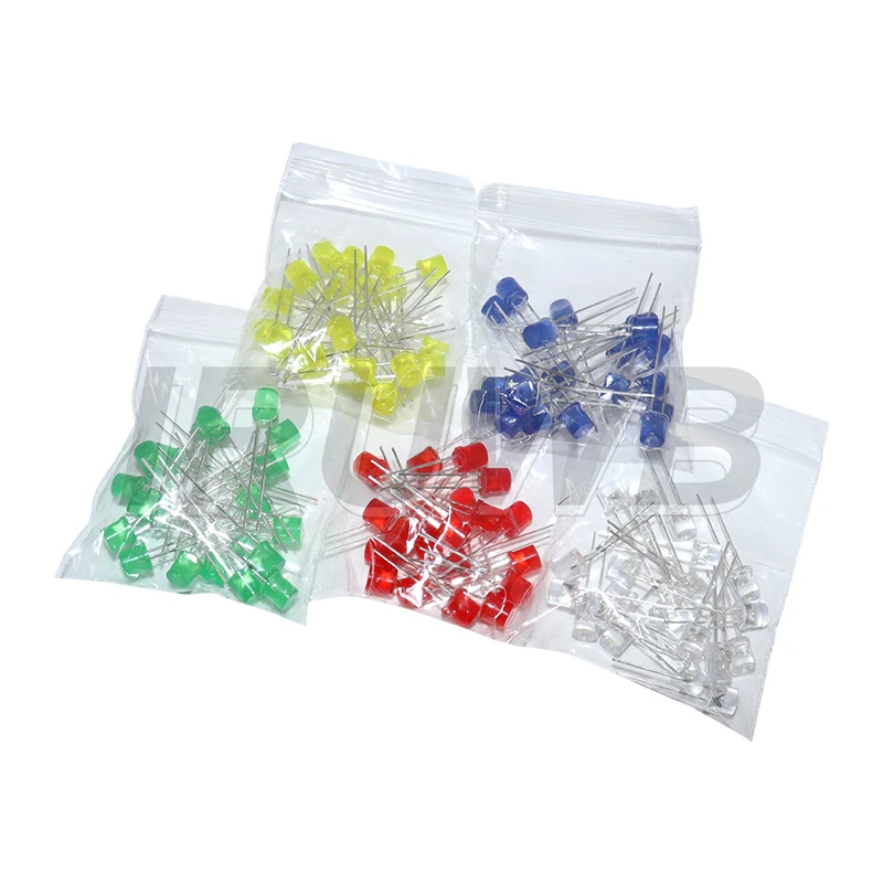 F5 LED-Leuchten Dioden Sortiment Set 5MM (100 Stück) – Bild 6