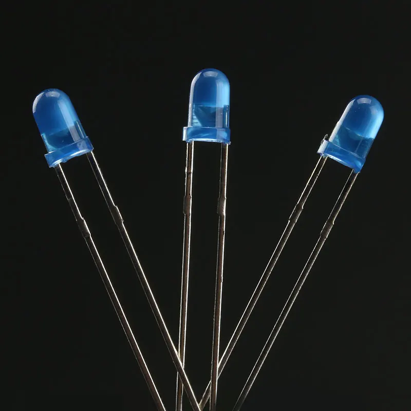 5 Farben F3 3MM Runde LED-Sortiment-Kollektion Ultra Helle Diffuse Grün/Gelb/Blau/Weiß/Rot (100 Stück)