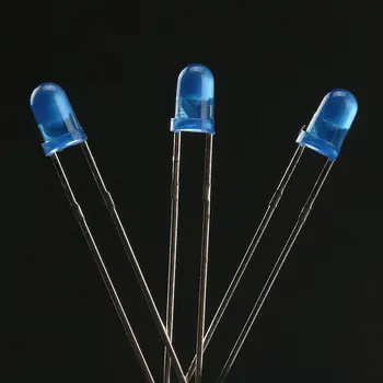 5 Farben F3 3MM Runde LED-Sortiment-Kollektion Ultra Helle Diffuse Grün/Gelb/Blau/Weiß/Rot (100 Stück)