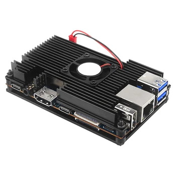 DIY Kits Orange Pi 5 Aluminium legierung Schutzhülle mit Lüfter kompatibel mit Orange Pi 5 Entwicklungs