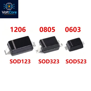 SMD-Dioden 1N5819 UF4007 MMBD4148 1N4148WS 1N5819WS B5819WS A7 A4 T4 S4 T7 SOD123 323 523 1206 (100 Stück)
