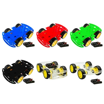 Arduino 5 farben Smart Auto Kit 4WD Smart Roboter Auto Chassis Kits Auto Mit Geschwindigkeit Encoder