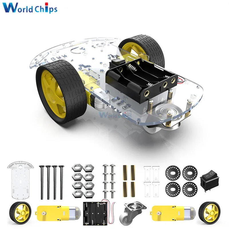 Diymore 2WD Roboter Smart Car Chassis Kits DIY Kit mit Geschwindigkeitsencoder für Arduino 51 M26 DIY