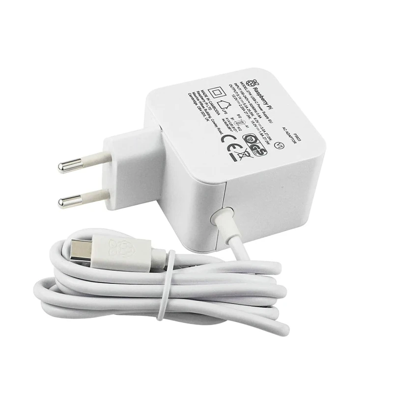 Netzteil Raspberry Pi 5, 27 W, USB Typ C, US-UK-EU-Stecker optional