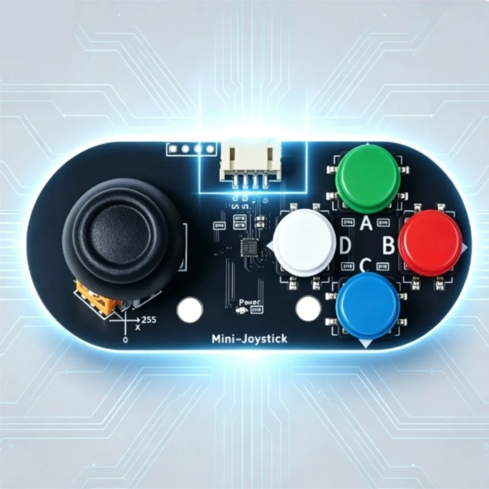 Mini-I2C-Joystick-Gamepad-Modul für Arduino/Raspberry Pi - 4 Tasten – Bild 4