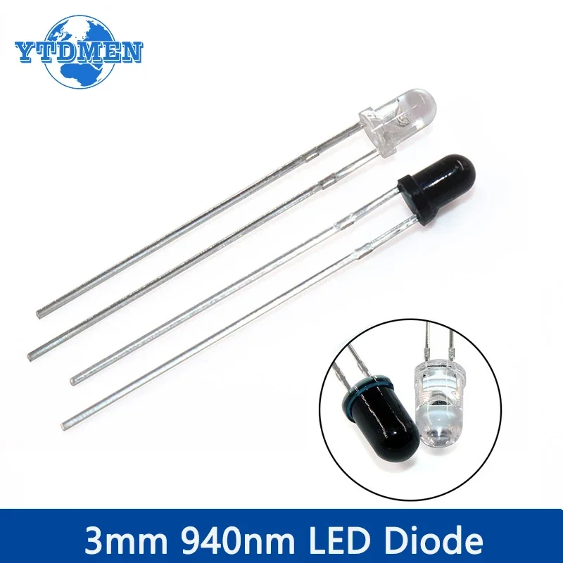 10 Paar 3 mm 5 mm 940 nm LEDs Infrarot-Sender und IR-Empfänger Diode – Bild 2