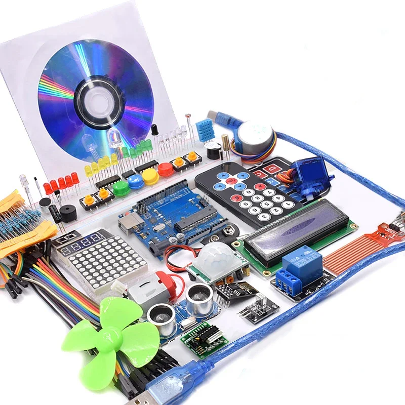 Super R3 Project Komplettes Starter-Kit mit Unterricht CD, R3-Platine, Überbrückungskabel, für Arduino