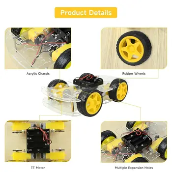 2WD/4WD Chassis Smart Robot Car Intelligent Control With Motors Motor Car Chassis Kit DIY Robot Car Chassis