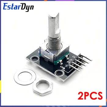 KY-040 Drehgebermodul 360-Grad-Potentiometer mit digitalem Impulsausgang für MCU AVR PIC, hohe (2 Stück)