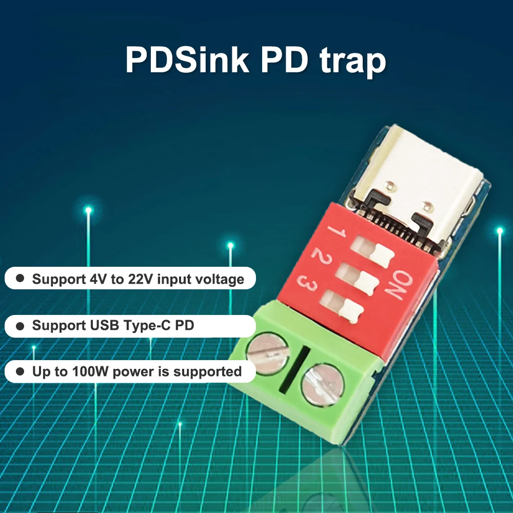 USB-C PD Trigger Board Modul PD/QC Decoy Board Schnellladung USB Typ-C – Bild 4