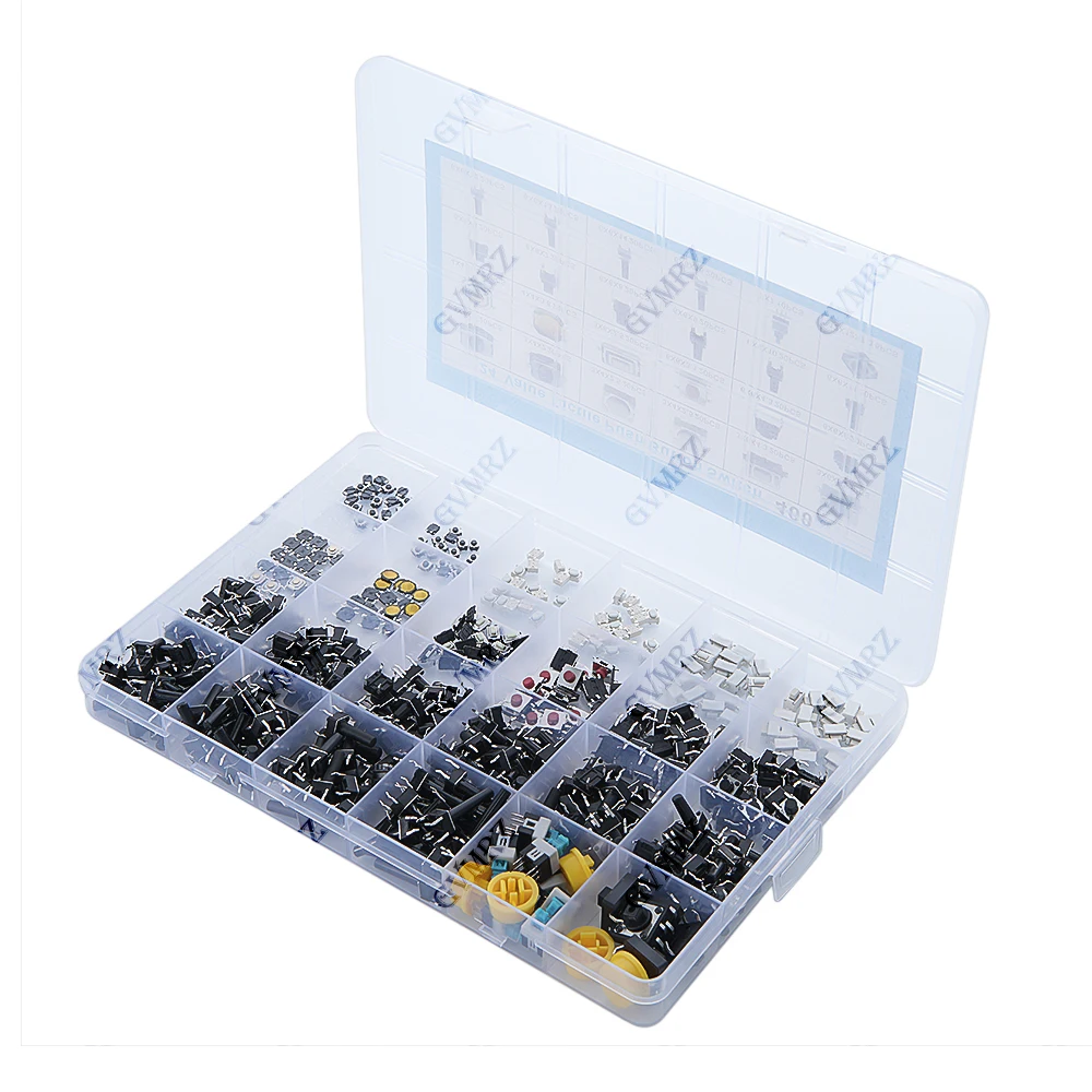 SMD Mikro-Tastschalter-Sortiment 24 Werte Taktiler (460 Stück) – Bild 2
