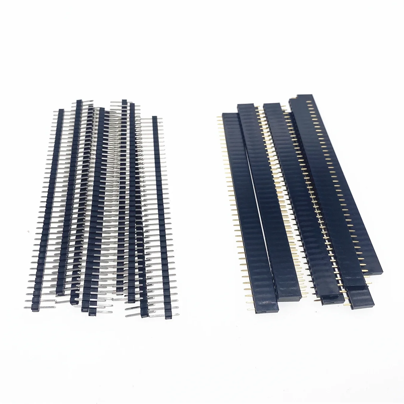 10 Paar 40 Pin 1x40 einreihige männliche und weibliche 2,54 zerbrechliche Stiftleiste PCB (20 Stück)