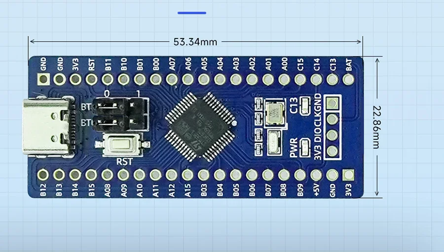Blaue Pille stm32f103c8t6 Entwicklungs board – Bild 5