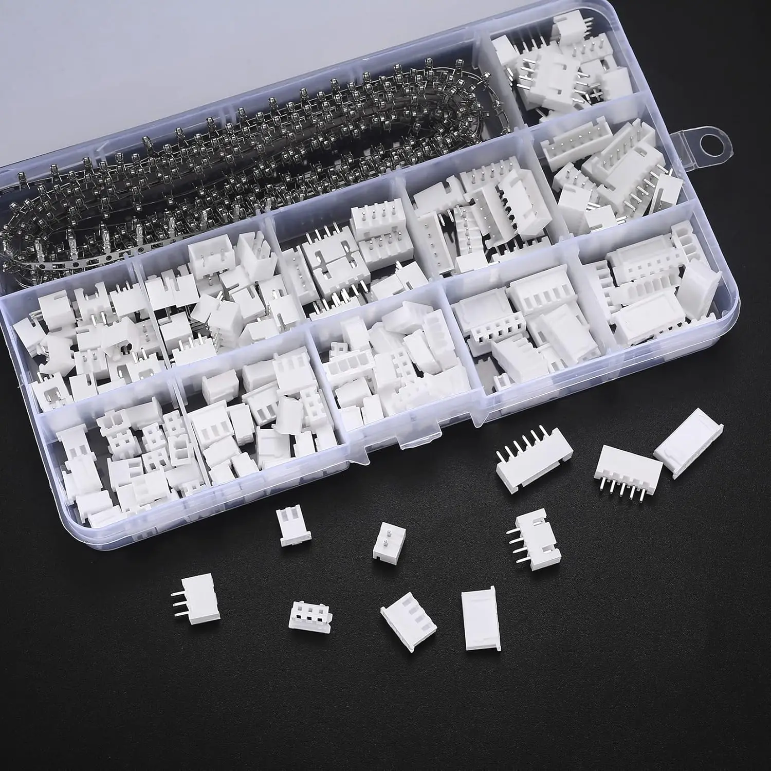 2,54-mm-JST-PH-Steckverbinder-Set mit 2,54-mm-Buchsenstiftleisten, 2/3/4/5-poligen (230 Stück)