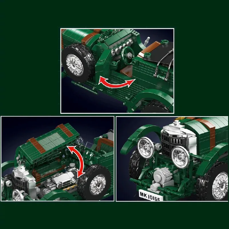 Klemmbausteine Oldtimer-Bausteine, europäischer klassischer Rennwagen – Bild 4