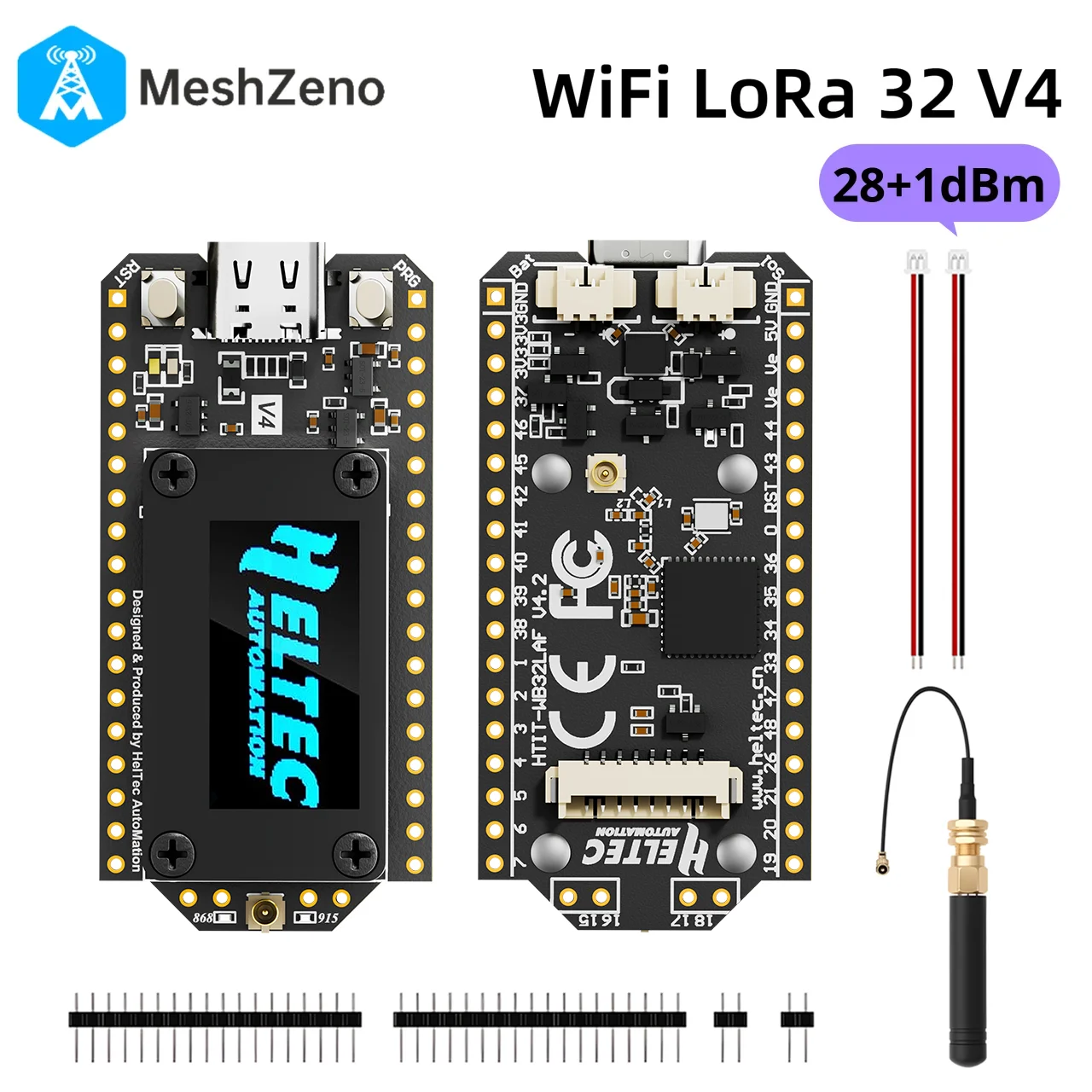 Heltec V4 ESP32 Entwicklungsboard Verbessertes ESP32-S3 SX1262 LoRa-Modul WiFi Bluetooth 2MB mit 915MHz