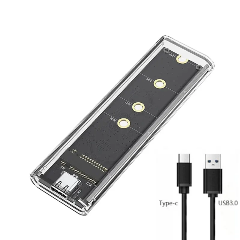M.2 NGFF/NVME zu USB3.0 Mobiles Festplattengehäuse SATA SSD Typ-C 5Gbps Gehäuseadapter