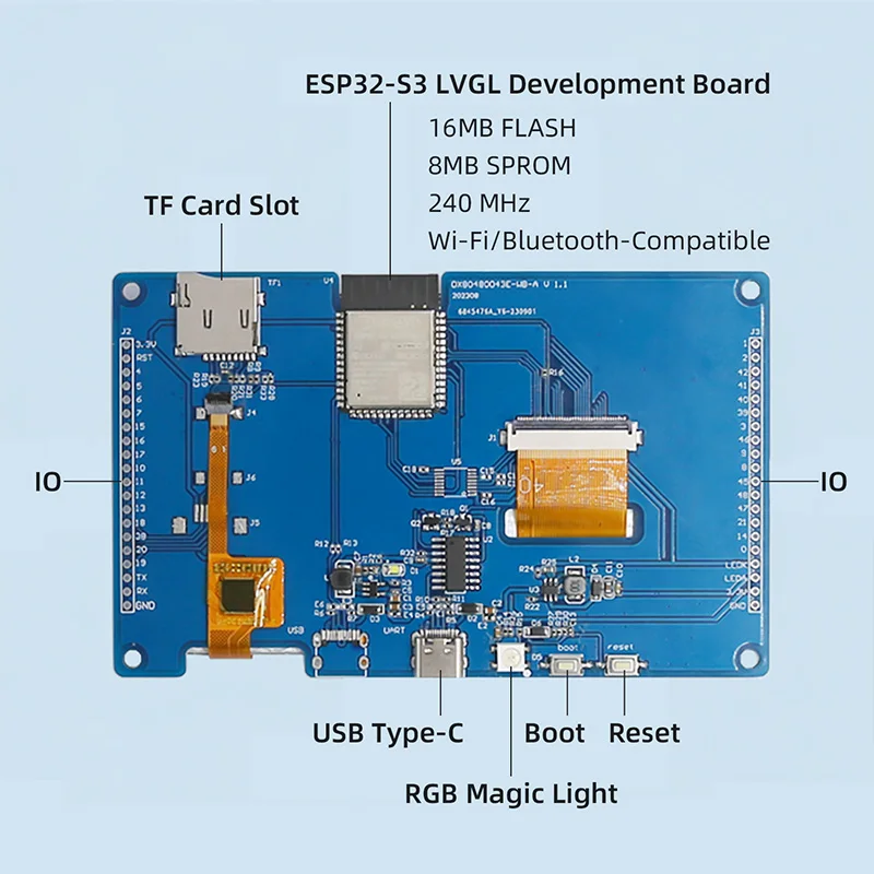 ESP32 S3 LVGL Entwicklungsboard mit 4,3 Zoll 480*272 Kapazitivem – Bild 4