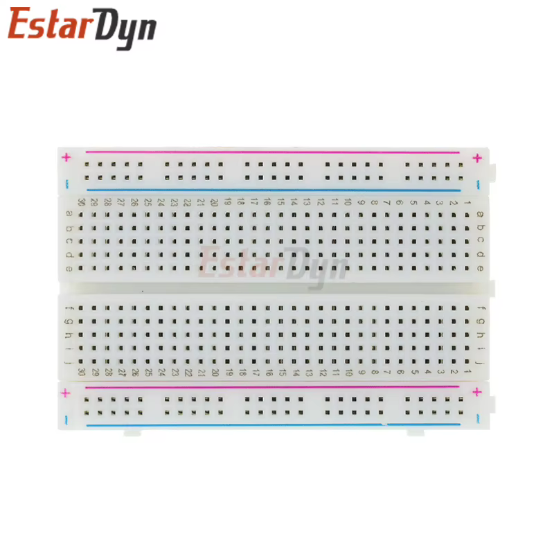 Estardyn 400-Punkte-Steckbrett 830-Punkte-Steckbrett MB-102 Lötfreies PCB-Testboard 400-Loch-Steckbrett MB102