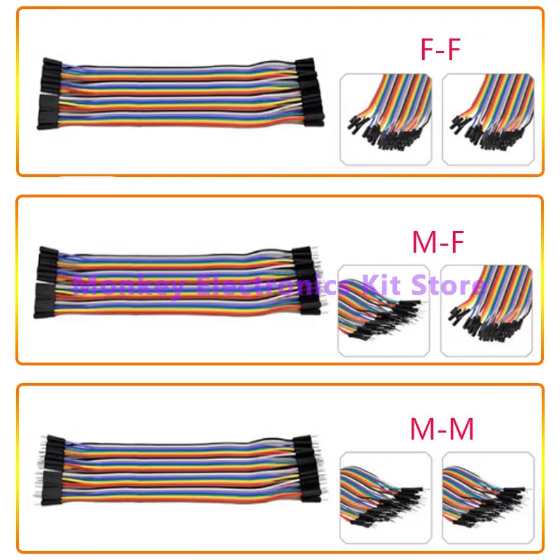 40PIN 30CM 20CM 10CM Dupont Linie Stecker auf Stecker Buchse auf Buchse Jumper Dupont Draht Kabel für Arduino