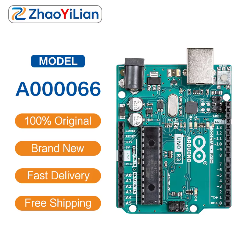 A000066 Arduino UNO Rev3 ATmega328P Mikrocontroller-Entwicklungsboard