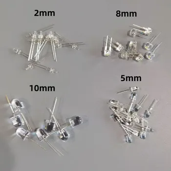 Vorverdrahtete Leuchtdioden 3 V 2 mm 3 mm 5 mm 8 mm 10 mm LED Rot/Grün/Blau/Gelb/Warm/Weiß (100 Stück)
