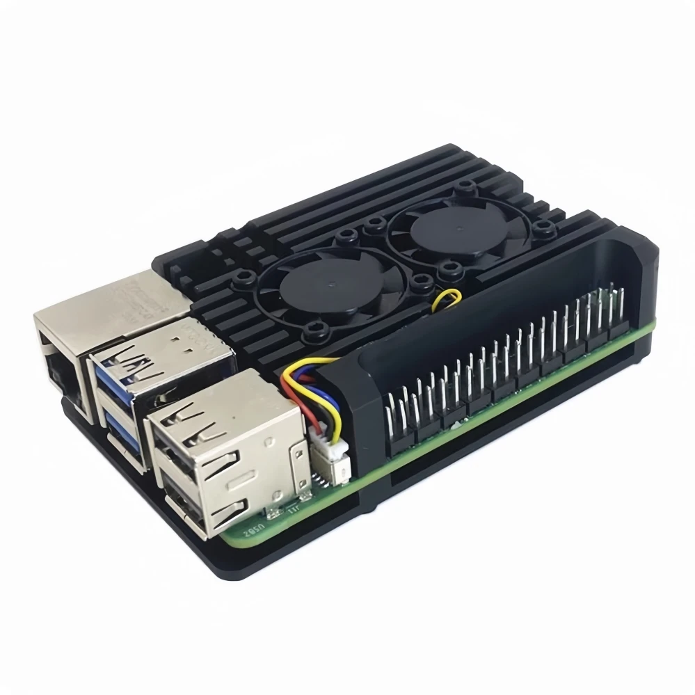 Raspberry Pi 5, Aluminiumgehäuse, Metallgehäuse mit Lüfter – Bild 3