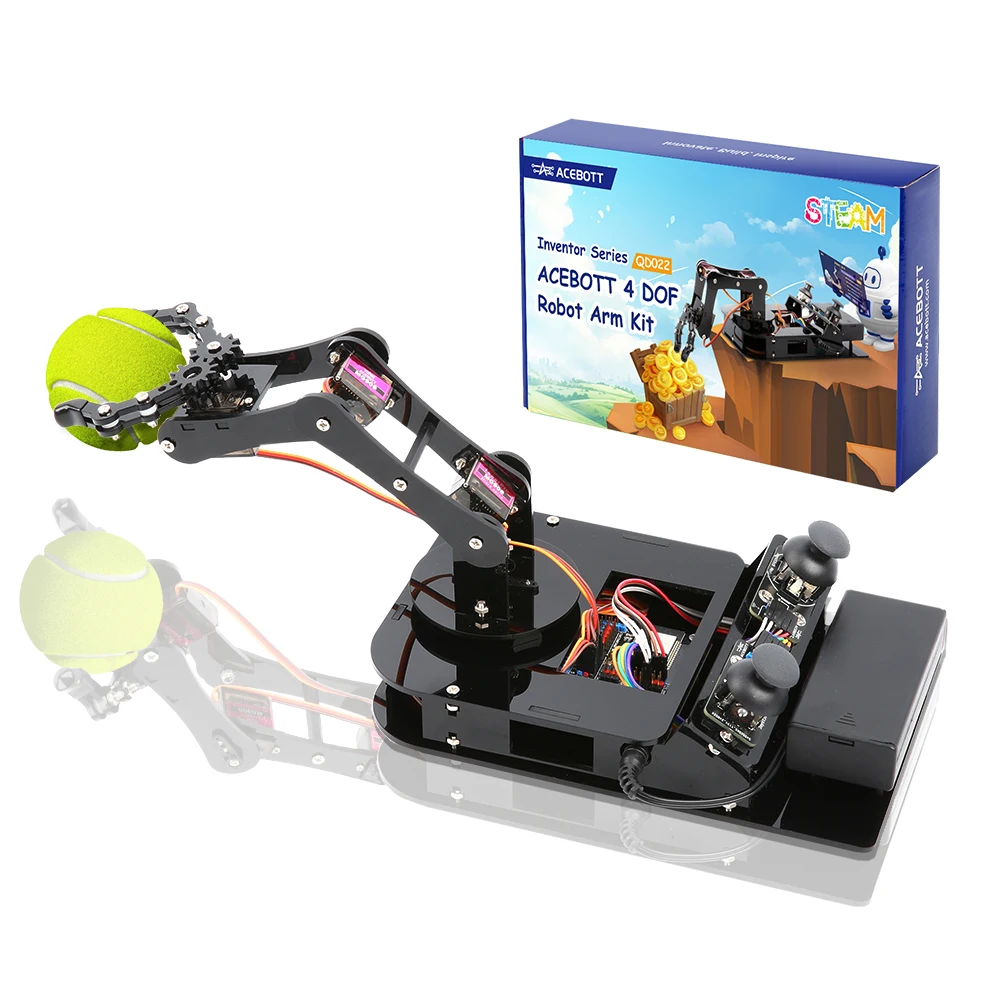 ACEBOTT 5 DOF Smart Robot Arm Car Kit und 4 DOF ESP32 programmierbarer Roboter für Arduino STEM pädagogisches