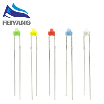 1,8mm LED Diode Licht Diffused Assorted Kit Grün Blau Weiß Gelb Rot KOMPONENT DIY (30 Stück)