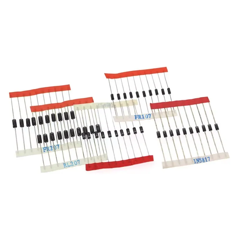 14-Werte-Diodensatz Modell 1 n4001 1 n4004 1 n4007 fl207 1 (200 Stück) – Bild 5