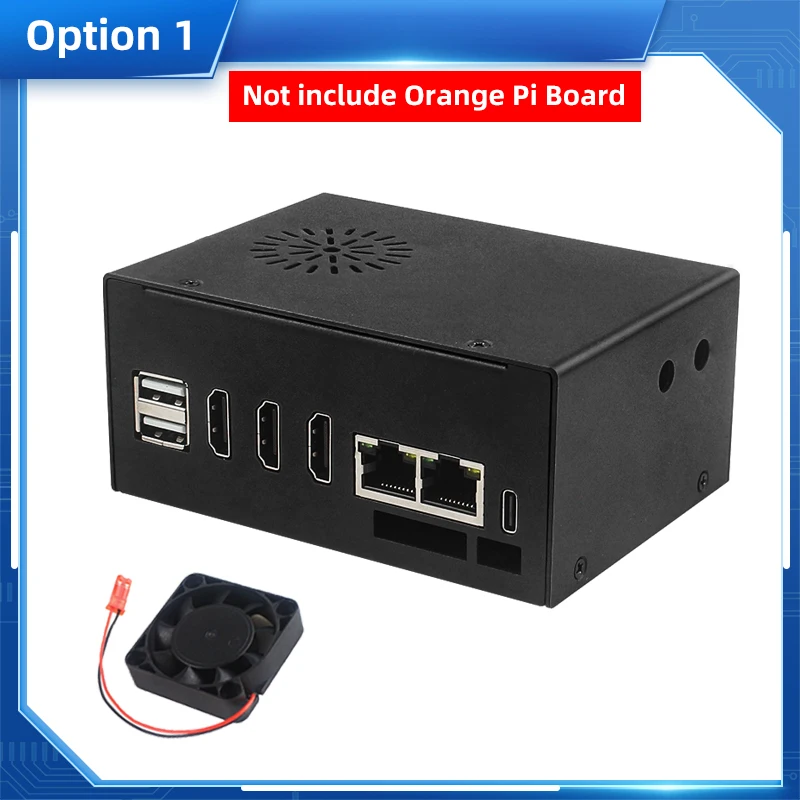 Orange pi 5 plus metall gehäuse mit 4040 lüfter aluminium kühlkörper optional 2 antenne wifi6 bt für opi 5