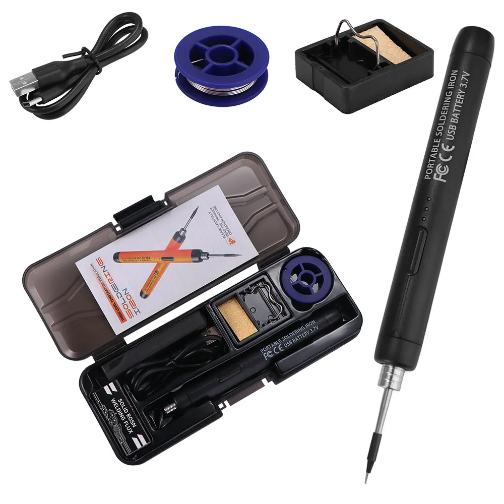USB-Lötkolben-Set, intelligent, 300-450 °C, einstellbare Temperatur, USB-Lötkolben-Set mit Digitalanzeige