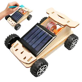 Solarbetriebenes Automodell-Bausatz - Lernspielzeug für Kinder, Wissenschaftsexperiment-Spielset. Bauen Sie
