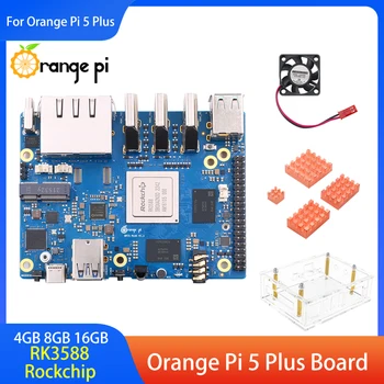 Orange Pi 5 Plus Board 4GB 8GB 16GB RAM RK3588 Rockchip 8-Kern 64-Bit 2,5G Dual Ethernet Optional für Orange