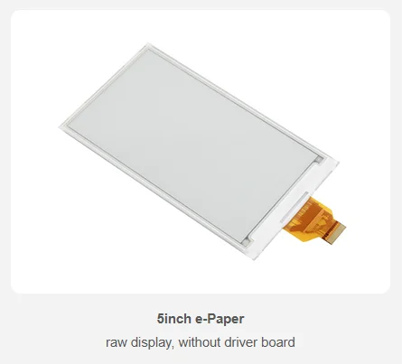 Waveshare 5-Zoll-E-Paper-Display 960×552 E-Ink-Bildschirm Schwarz-Weiß, SPI-Schnittstelle, geringer