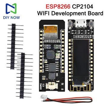ESP8266 WLAN-Entwicklungsplatinenmodul 0,91 Zoll 128 x 64 OLED-Display CP2104 NodeMCU 32 MB Flash