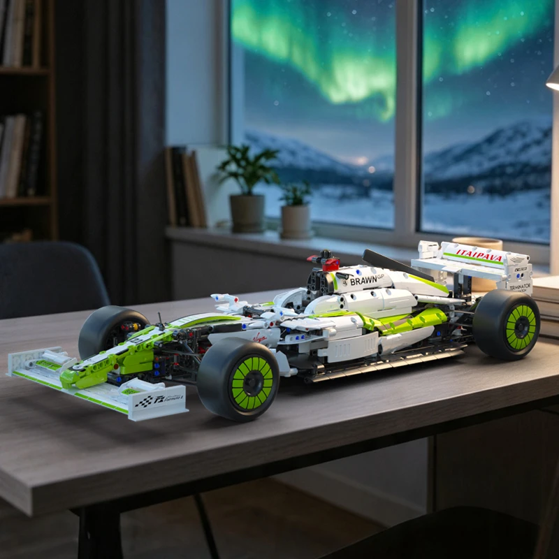 Technisches City-Rennwagen-Bausteinset 1:8 Supercar-Modell – Bild 4