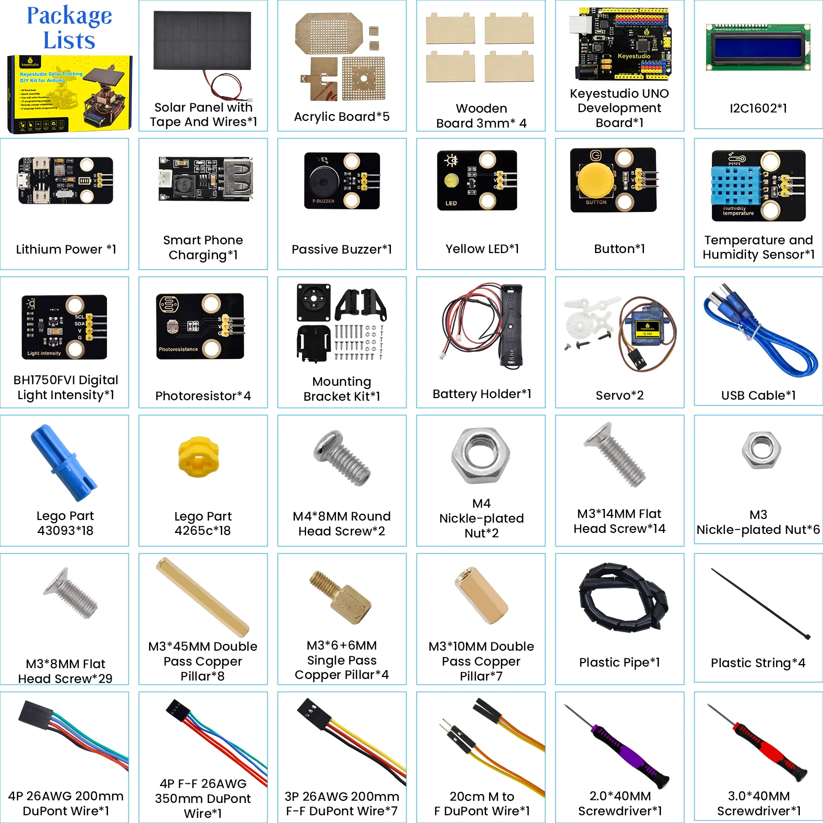 Keyestudio Smart Solar Tracker System Acryl Tracking Starter Kit – Bild 2