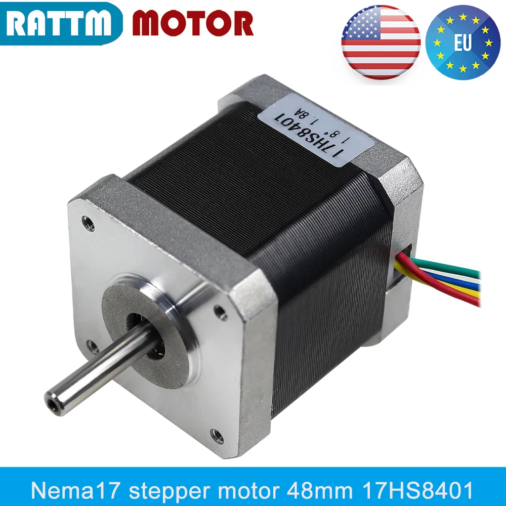 17HS8401 Nema17 Schrittmotor 2-Phasen-Hybrid 1,8 A 48 mm 78 oz-in 52 N.cm Drehmoment 1,8 Grad