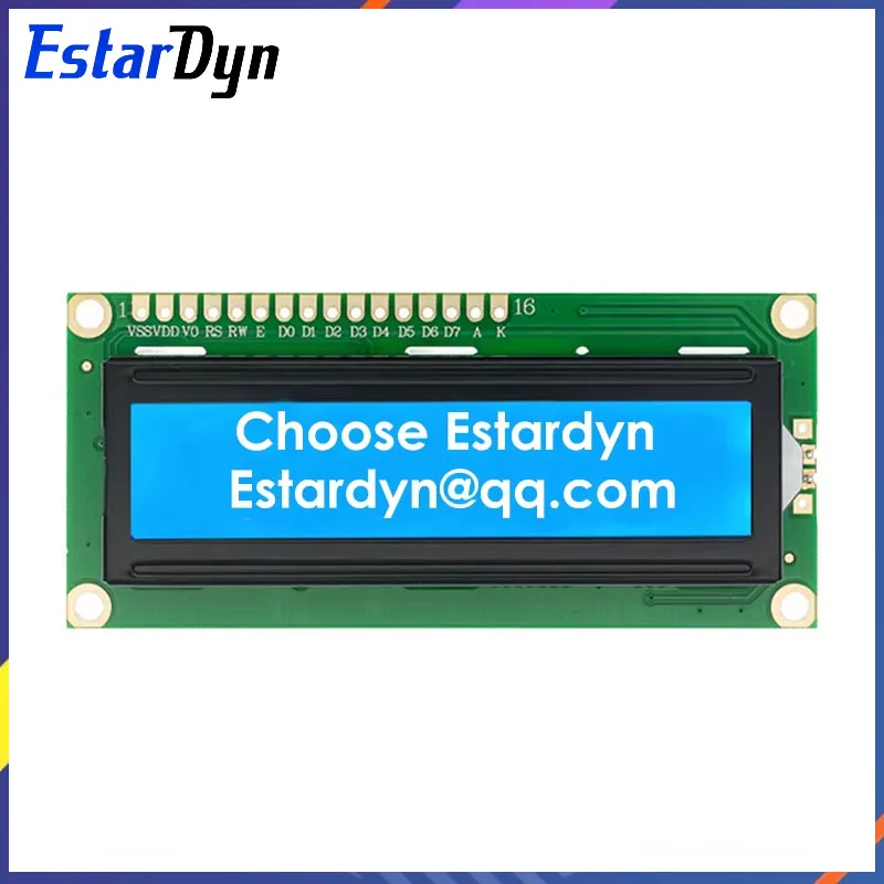 LCD1602 1602 LCD-Modul Blauer / Gelbgrüner Bildschirm 16x2 Zeichen – Bild 3