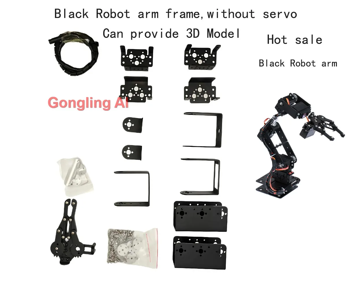 6 DOF Roboterarm-Bausatz, Multi-DOF-Roboter-Servo-Greifarm, Bildungs- und Konstruktionsset für Arduino ESP32