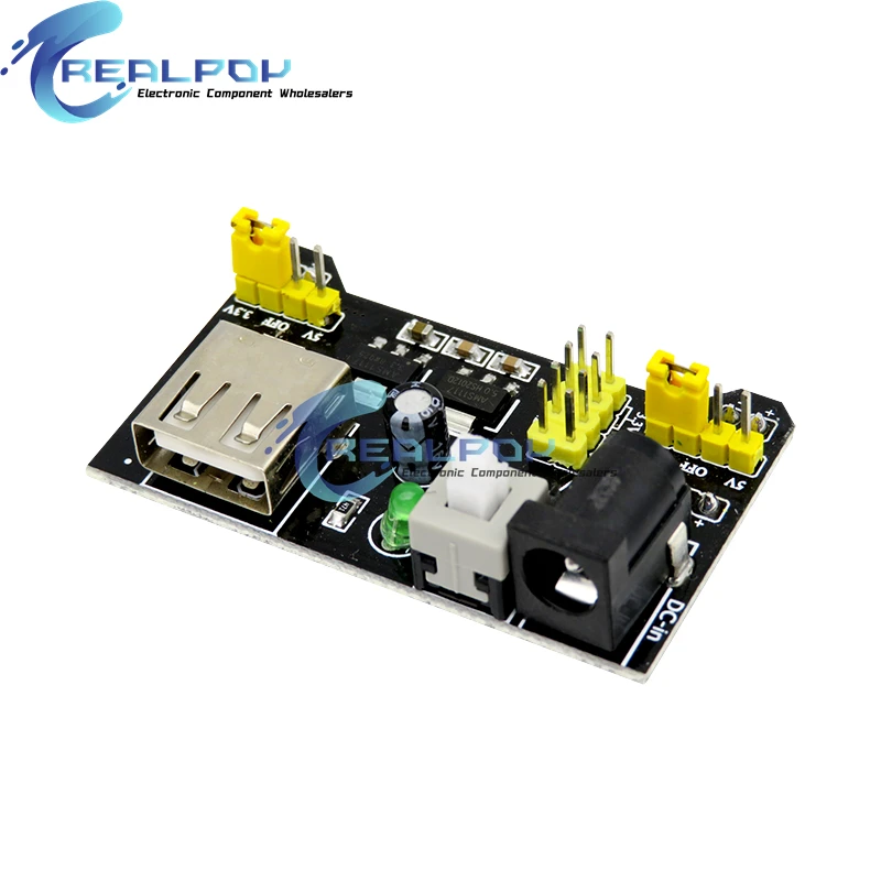 MB102 Breadboard Spezielles Netzteilmodul Mini USB Schwarz Weiß 2-Wege – Bild 3