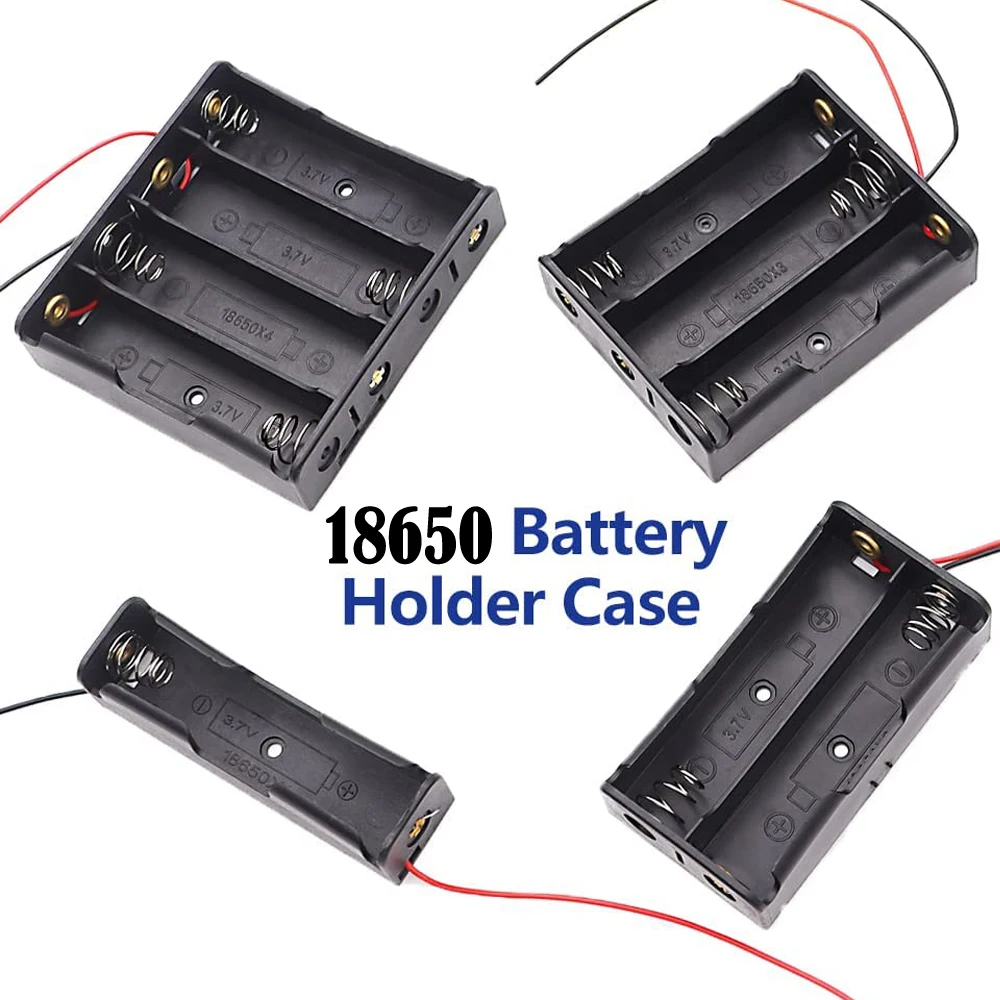 18650 Batteriehalter Box 1 Slot 3,7 V Batterie Aufbewahrungskoffer 1/2/3/4 Zellen Kunststoffbehälter (3 Stück)